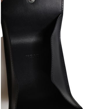 Dolce & Gabbana Calfskin Leather Logo Print Bifold Coinpurse Wallet Calf - Black