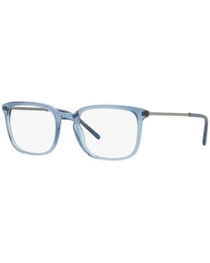 Dolce & Gabbana Eyeglasses Square Full Rim, Transparent Frame And Clear Demo Lens Dg3349F3040 - Blue