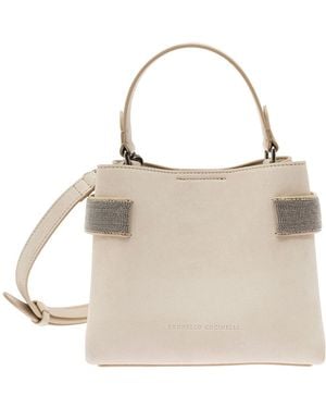 Brunello Cucinelli Shoulder Strap Bag Calf - Natural
