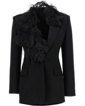 The Attico Virgin Wool Blazer Clothing - Black
