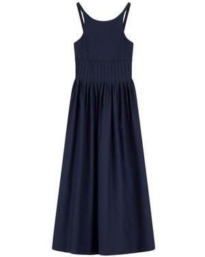 Emporio Armani Cotton Long Dress - Blue