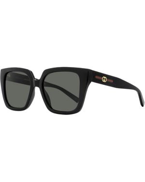 Gucci Oversize Square Sunglasses Gg2102S 001 54Mm Plastic(Injected) - Black