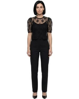 Dolce & Gabbana Dolce & Gabbana Lace-Trimmed Blouse - Black