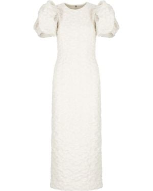 ROTATE BIRGER CHRISTENSEN Ivory Viscose Dress - White