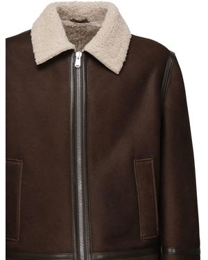 Dondup Regular Shearling Jacket in Black for Men | Lyst