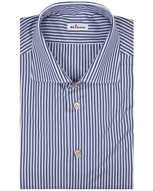 Kiton Shirt With Stripes - Blue