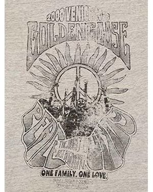 Golden Goose Cotton T-Shirt With Logo Print T-Shirts - Grey