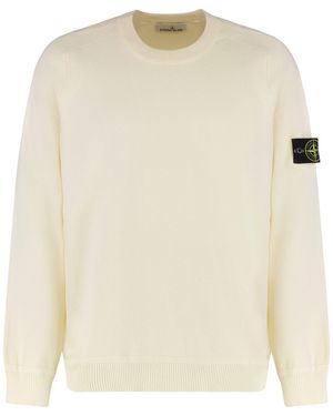 Stone Island Cotton Sweater - Natural