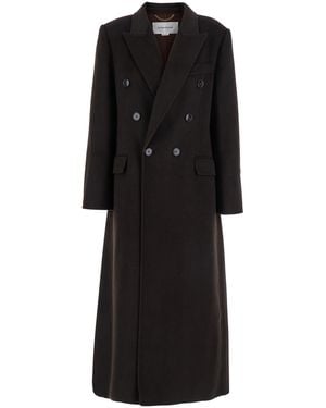 Victoria Beckham Double Faced Overcoat - Black