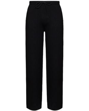 Hevò Compact Knit Torre Mozza Sweatpants - Black