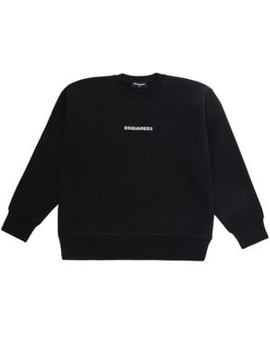 DSquared² Crew Neck Sweatshirt Cotton Hoods & Sweatshirts - Black