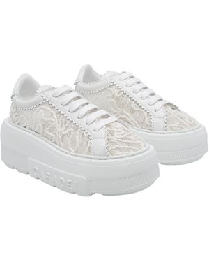 Casadei Sneakers Fabric/Rubber Sole - White