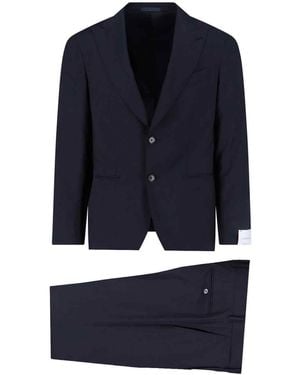 Caruso Dresses Wool - Blue