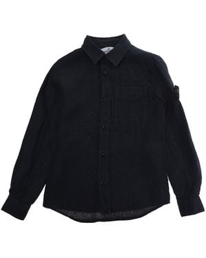Stone Island Long-Sleeved Linen Shirt - Blue