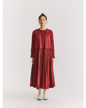 Casey Casey Pomme Rouche Dress - Red