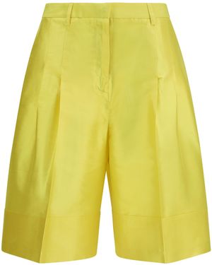Sara Roka Charlee Shorts Silk Bermuda - Yellow