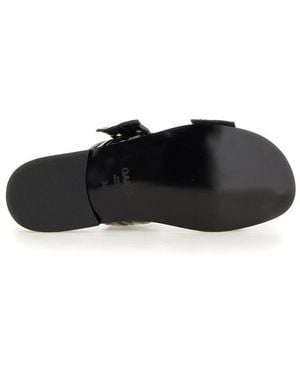 Ganni Sandals With Buckle Bio-Based Polyurethane - Black