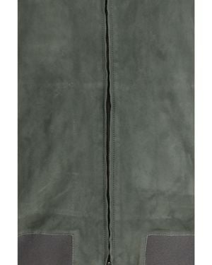 Salvatore Santoro Jacket Suede Calf Leather Padded & Down - Green