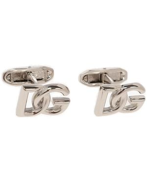 Dolce & Gabbana Logo Plaque Cufflinks - Multicolour