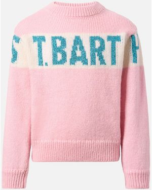 MC2 Saint Barth Danya Jr Alpaca-Blend Jumper With St. Barth Lurex Jacquard - Pink