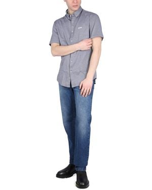 BOSS Hugo Boss Logo Button-Down Shirt - Blue