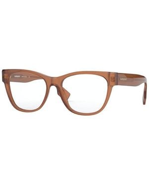 Burberry Eyeglasses Square Full Rim, Opal Frame And Clear Demo Lenses Lens Be23013808 Sunglasses - Brown