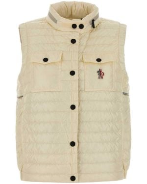 Moncler Cream Nylon Gumiane Down Jacket - Natural