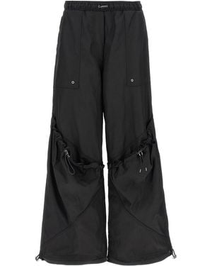 The Attico Relaxed-Fit Trousers With Adjustable Drawstring - Black