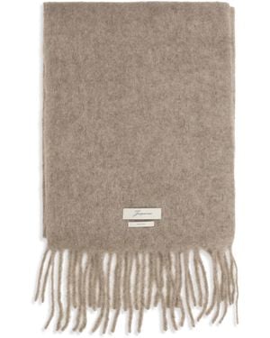 Jacquemus Carro Fringed Scarf Scarfs - Natural