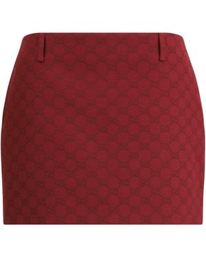 Gucci Gg Miniskirt - Red