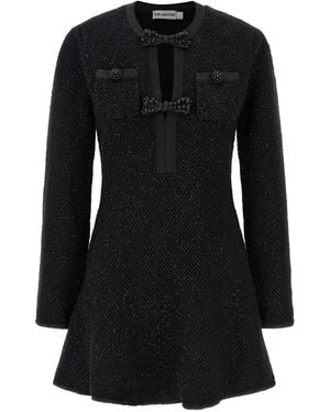Self-Portrait Self Portrait Sequin Knit Mini' Dress - Black