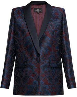 ジャケット ETRO 'Pegaso' single-breasted blazer (WRCA004399TTB54 B0711) etro-Multicolour-Single-