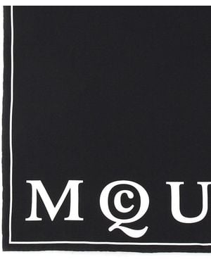McQueen Silk Scarf - Black