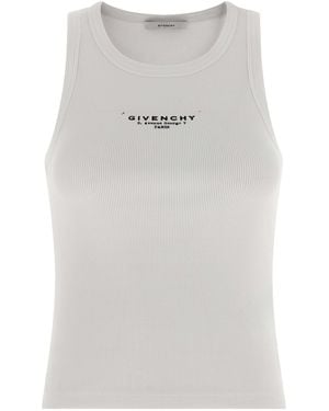 Givenchy Logo-Embroidered Tank Top - Gray
