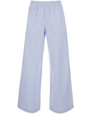 A.P.C. Lou Pants Light With Front Pockets And Cotton Elastic - Blue