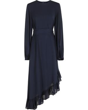 Essentiel Antwerp Iflower Pussy Bow Tie Dress - Blue