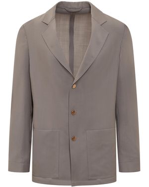 Covert Single-Breasted Blazer - Grey