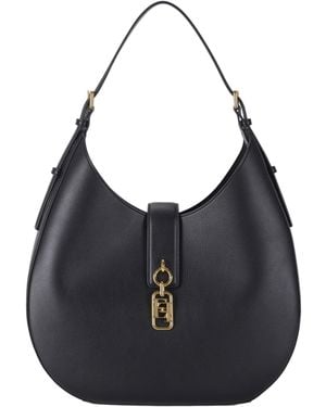 Elisabetta Franchi Round Hobo Bag Polyester Shoulder - Black