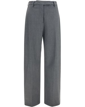 THE LATEST Straight-Leg Wool-Blend Trousers - Grey