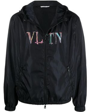 Valentino Vltn Hooded Jacket Clothing - Black