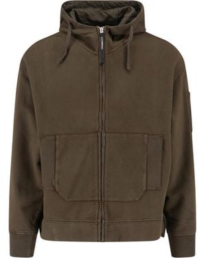 C.P. Company Logo Hoodie - Green