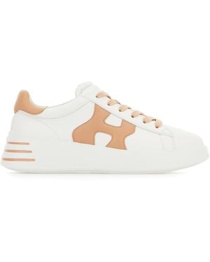 Hogan Nappa Leather Rebel Trainers - White