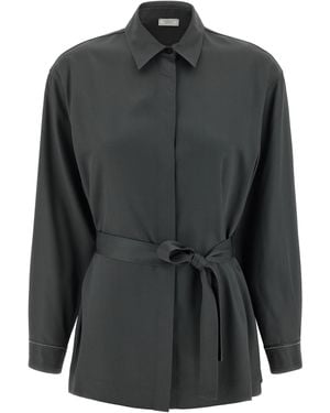 Peserico Twill Shirt - Black