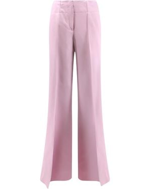 The Seafarer Nancy Virgin Wool And Silk Trousers - Pink