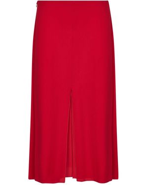 Valentino Silk Georgette Flared Midi Skirt