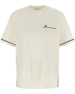 Ferragamo Gancini-Embroidered Cotton-Cashmere T-Shirt - White