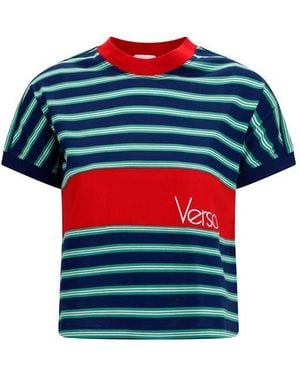Versace Multicolor Cotton T - Blue