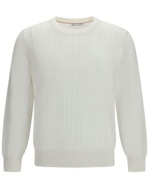 Brunello Cucinelli Cotton Sweatshirt Clothing - White
