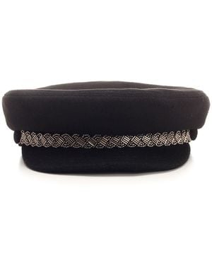 Borsalino Cashmere Beret Hat - Black