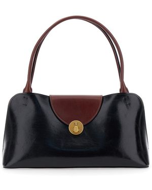 Versace 'Vivien' Shoulder Bag With Turn Lock Closure And Medusa - Black